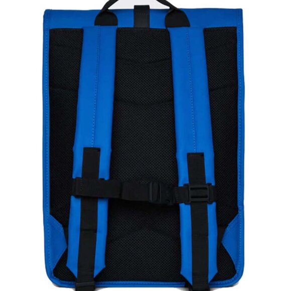 Rains Rolltop Rucksack W3 Waterproof Backpack Waves Blue 19.2"H x 12.8"W x 4.4"D - Picture 2 of 11